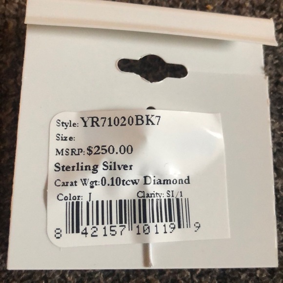 SAVVY CIE sterling & black diamond cross ring sz 7 - NEW! - Picture 7 of 7